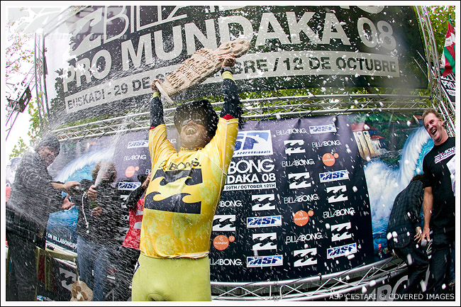 CJ Hobgood 2008 Billlabong Pro Mundaka Champion. Photo credit ASP Tostee
